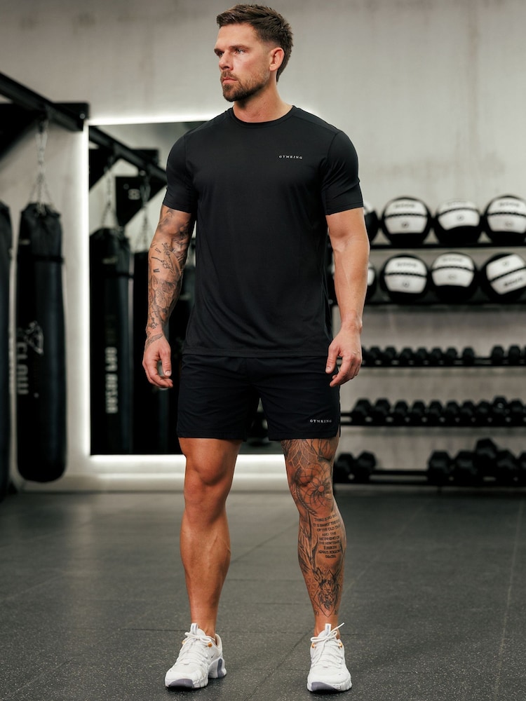 Gym King Black Energise T-Shirt - Image 1 of 4 Gym King Black Energise T-Shirt - Image 1 of 4