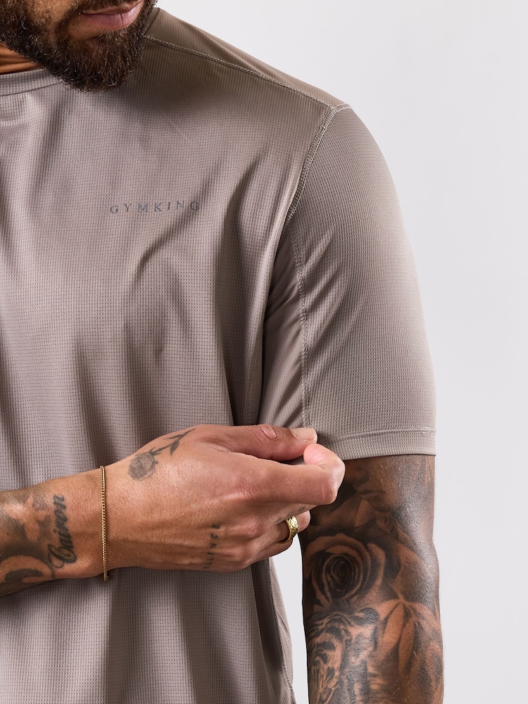 Gym King Brown Energise T-Shirt - Image 4 of 4 Gym King Brown Energise T-Shirt - Image 4 of 4