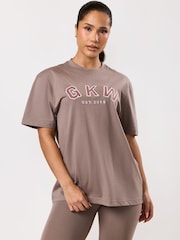 Gym King Brown Boyfriend Knitted T-Shirt - Image 2 of 3