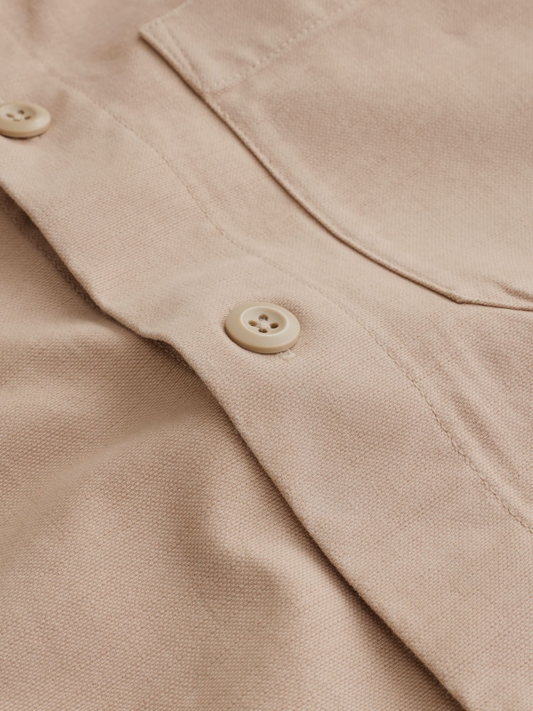 Stone Neutral Canvas Shacket - Image 10 of 10 Stone Neutral Canvas Shacket - Image 10 of 10