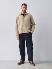 Stone Neutral Canvas Shacket - Image 2 of 10