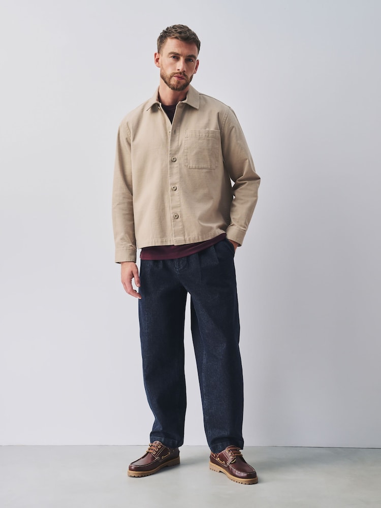 Stone Neutral Canvas Shacket - Image 2 of 10 Stone Neutral Canvas Shacket - Image 2 of 10