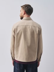 Stone Neutral Canvas Shacket - Image 3 of 10