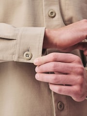 Stone Neutral Canvas Shacket - Image 5 of 10