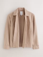 Stone Neutral Canvas Shacket - Image 7 of 10