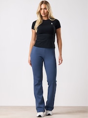 Gym King Blue 365 Rib Flared Leggings - Image 1 of 1