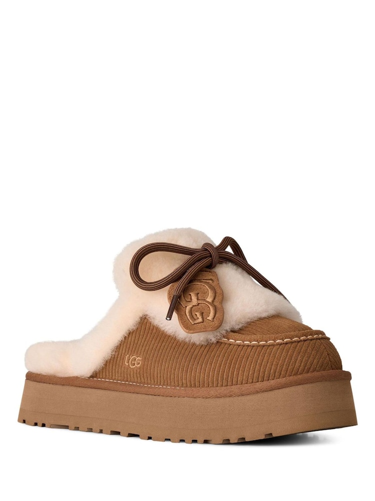 UGG Tan Brown Disquette Heritage Slipper - Image 1 of 5 UGG Tan Brown Disquette Heritage Slipper - Image 1 of 5