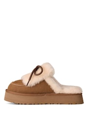 UGG Tan Brown Disquette Heritage Slipper - Image 2 of 5