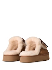 UGG Tan Brown Disquette Heritage Slipper - Image 4 of 5