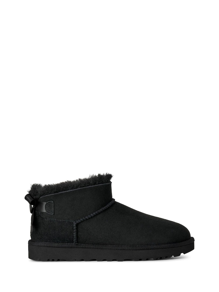 UGG Black Ultra Mini Bailey Bow Boots - Image 1 of 5 UGG Black Ultra Mini Bailey Bow Boots - Image 1 of 5