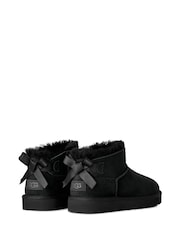 UGG Black Ultra Mini Bailey Bow Boots - Image 4 of 5