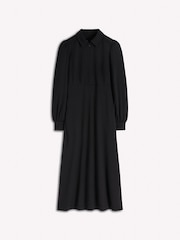 Boden Black Pip Zip-Up Ponte Midi Dress - Image 1 of 1