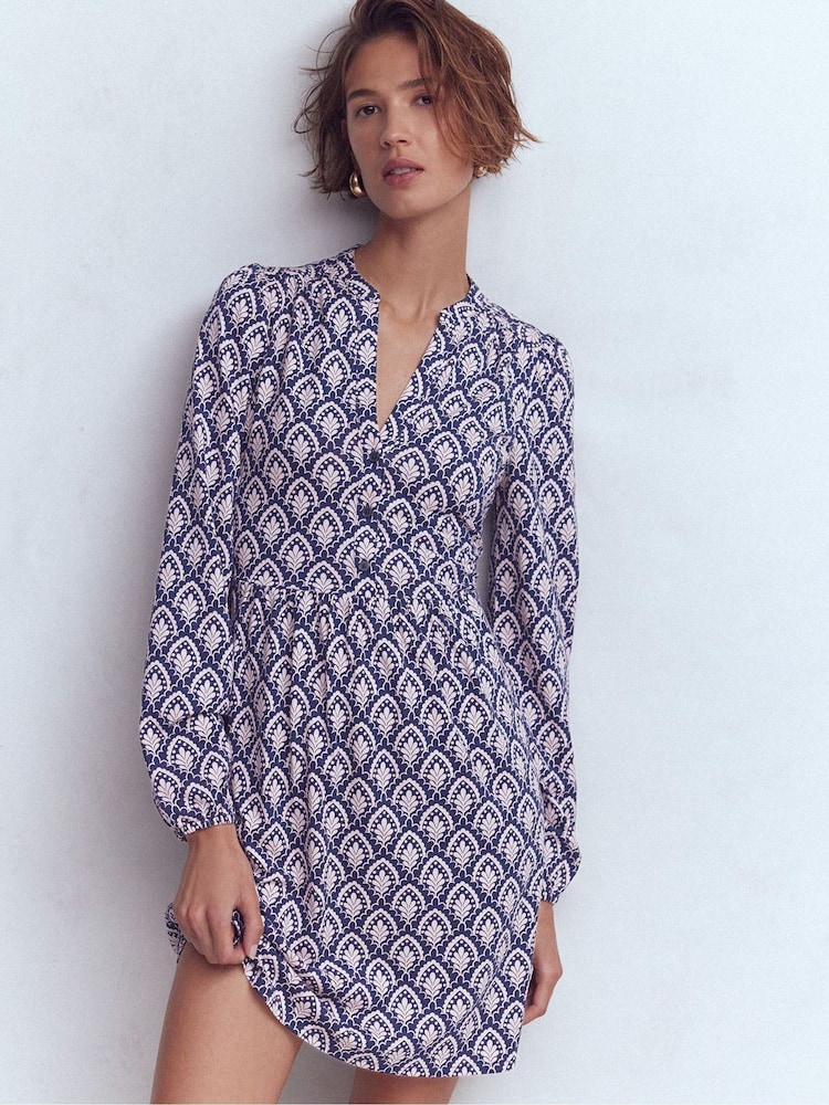 Boden Blue Amy Short Jersey Dress - Image 1 of 6