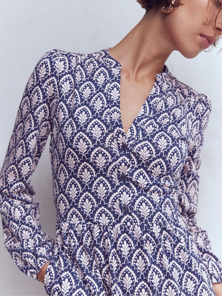 Boden Blue Amy Short Jersey Dress - Image 2 of 6