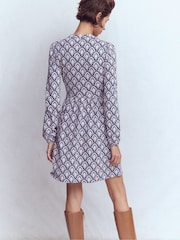 Boden Blue Amy Short Jersey Dress - Image 3 of 6