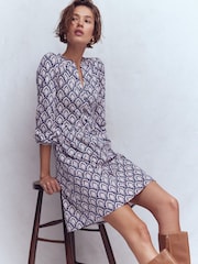 Boden Blue Amy Short Jersey Dress - Image 5 of 6