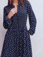 Boden Smocked Jersey Skjortekjole - Bilde 2 av 6