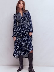 Boden Smocked Jersey Skjortekjole - Bilde 4 av 6