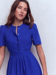Boden Blue Ivy Linen Midi Dress - Image 2 of 5