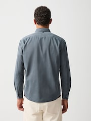 Blue Garment Dye Washed Long Sleeve Overshirt - Image 5 of 10
