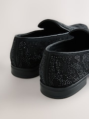Black Jewel Trim Loafers - Image 7 of 8