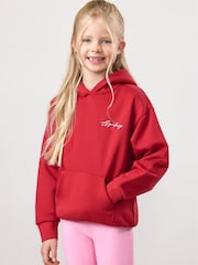 Gym King Red Script Fleece Hoodie - Image 1 of 6
