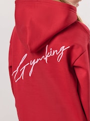 Gym King Red Script Fleece Hoodie - Image 3 of 6