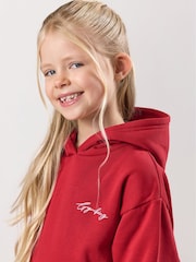 Gym King Red Script Fleece Hoodie - Image 4 of 6