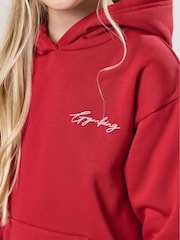 Gym King Red Script Fleece Hoodie - Image 5 of 6