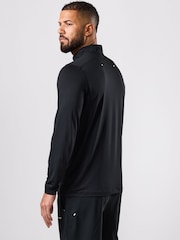 Schwarz - Gym King Energise Quarter Zip Funnel Pullover - Bild 2 von 3