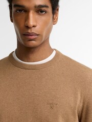 Barbour® Neutral Pima Cotton Crew Neck Sweater - Image 4 of 5