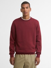 Barbour® Brown Pima Cotton Crew Neck Sweater - Image 1 of 5