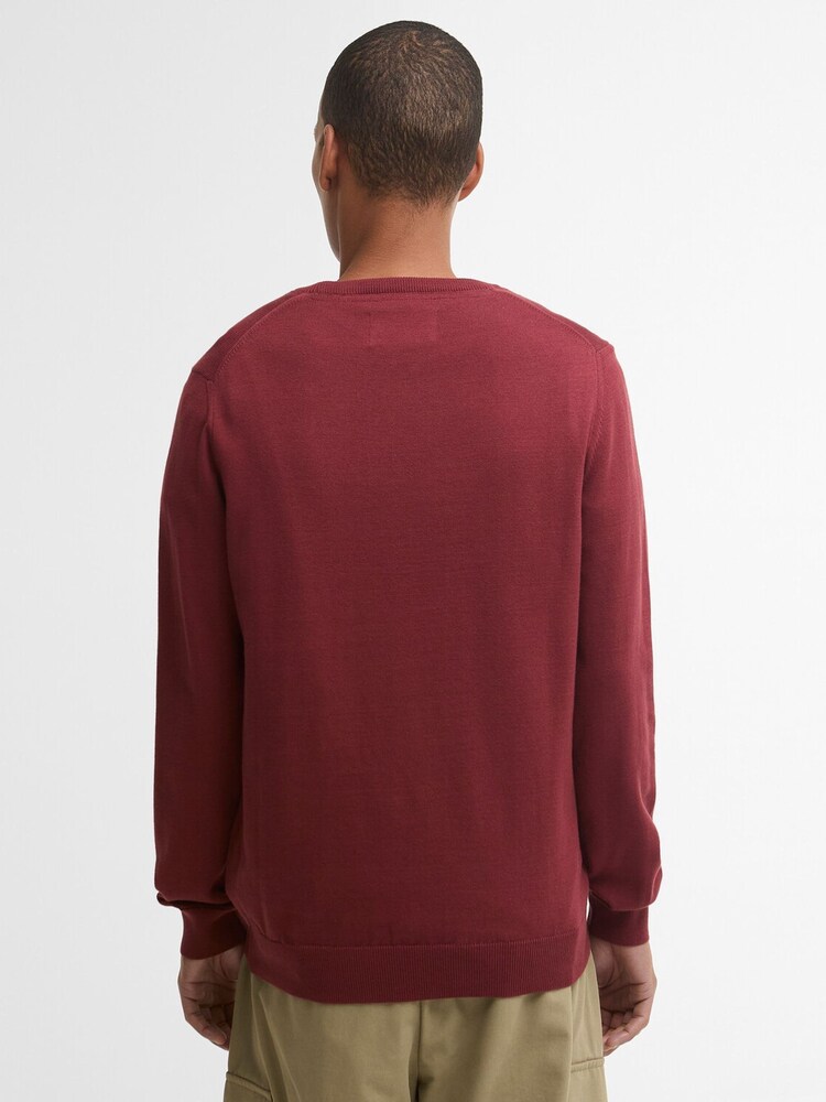 Barbour® Brown Pima Cotton Crew Neck Sweater - Image 2 of 5