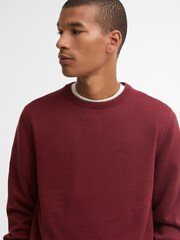 Barbour® Brown Pima Cotton Crew Neck Sweater - Image 4 of 5