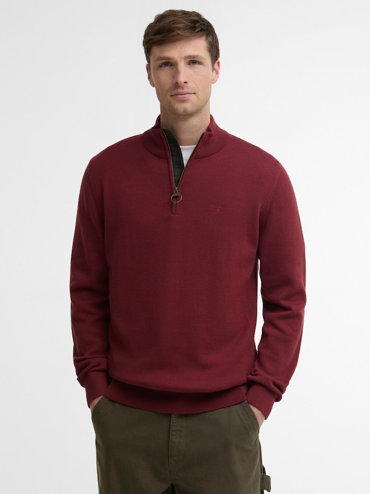 Barbour® Baumwoll-Strickpullover mit halbem Reißverschluss - Bild 1 von 5 Barbour® Baumwoll-Strickpullover mit halbem Reißverschluss - Bild 1 von 5