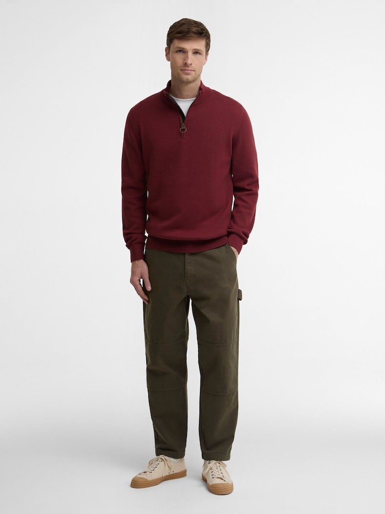 Barbour® Baumwoll-Strickpullover mit halbem Reißverschluss - Bild 2 von 5 Barbour® Baumwoll-Strickpullover mit halbem Reißverschluss - Bild 2 von 5