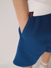 Superdry White/Blue Sweat Top and Shorts Set - Image 4 of 4