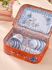 Cath Kidston x Wallace and Gromit Orange/Blue Tin Toy Tea Set - Image 4 of 7