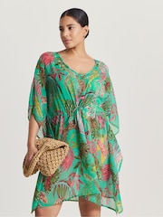 Simply Be Green Magisculpt Embellished Kaftan - Image 1 of 4