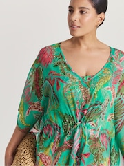 Simply Be Green Magisculpt Embellished Kaftan - Image 3 of 4
