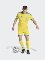 adidas Yellow Ukraine 26 Home Replica Jersey - Image 4 of 8