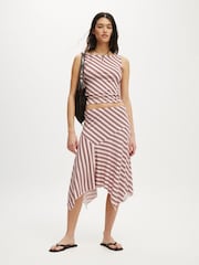 Cotton On Pink Sandy Midi Skirt - Image 1 of 5