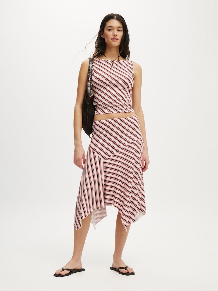 Cotton On Pink Sandy Midi Skirt - Image 1 of 5