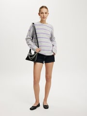 Cotton On Purple Luxe Crew Neck Jumper - Image 1 of 4