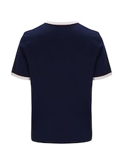 Fila Blue Rosario T-Shirt With Terry Stripes - Image 2 of 2