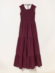 FatFace Anais Burgundy Red Petite Maxi Dress - Image 1 of 1