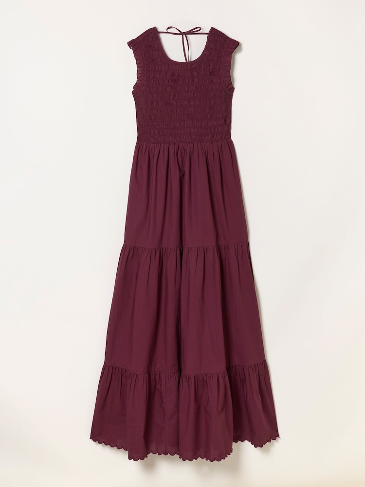 FatFace Anais Burgundy Red Petite Maxi Dress - Image 1 of 1
