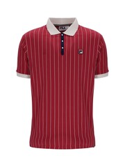 Fila Brown Bb1Classic Vintage Striped Polo Shirt - Image 5 of 6