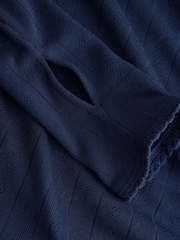 Navy Cosy Pointelle Thermal Bodysuit - Image 7 of 7