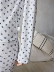 Ecru Ditsy Thermal Pointelle Cardigan - Image 4 of 8